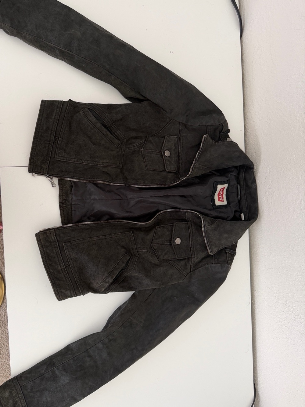 Levi's Charcoal Gray Suede Jacket